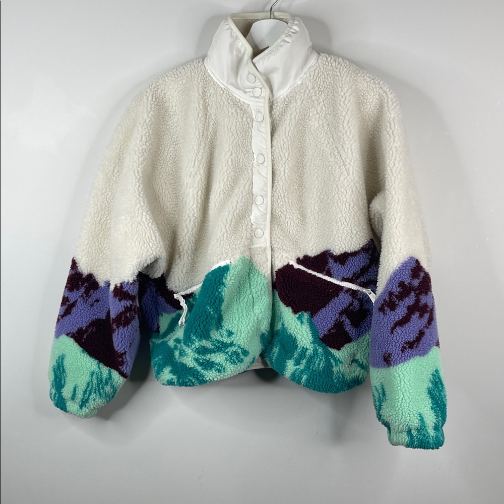 FP Movement Hit the Slopes Printed Jacket Sunrise Summit Ivory Combo Size XS - Picture 5 of 12